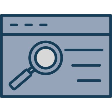 Büyüteç simgesi. Ana hatlı büyüteç çizimi. beyaz arkaplanda izole edilmiş düz biçim