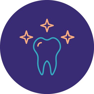 Bir diş simgesinin vektör illüstrasyonu,