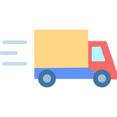 dağıtım kamyonu vektör simgesi