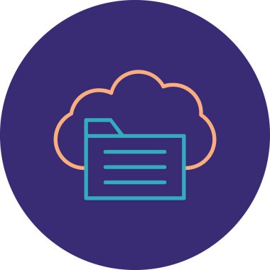 Modern bulut simgesinin vektör illüstrasyonu