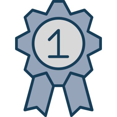 Madalya. Web simgesi basit illüstrasyon