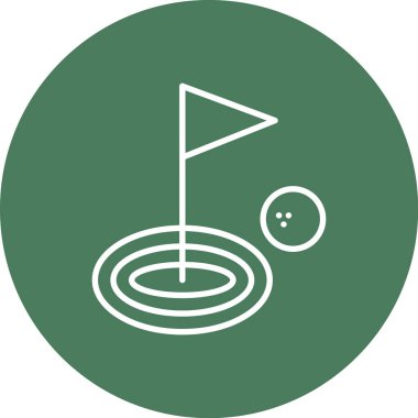 Kişisel ve ticari kullanım için vektör golf simgesi.