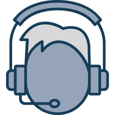 Kulaklık. Web simgesi basit tasarım