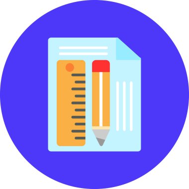 Kalem. Web simgesi basit illüstrasyon