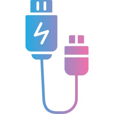 usb simge vektör illüstrasyonu