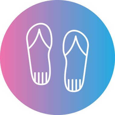 Parmak arası terlik simgesinin vektör illüstrasyonu