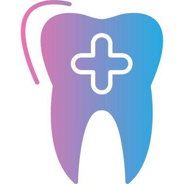 Diş simgesinin vektör illüstrasyonu