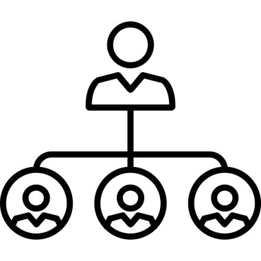 ağ vektörü ince çizgi simgesi