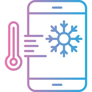 Soğuk sıcaklık simgesi vektör çizimi çizimi