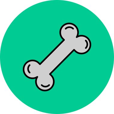 Moda biçimi izole edilmiş arka planda kemik kemik simgesi