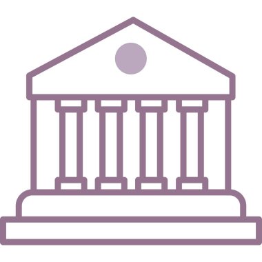 Bina. Web simgesi basit illüstrasyon