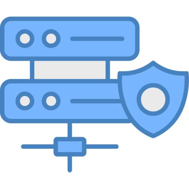 Güvenlik sistemi simgesi. Web için güvenlik sistemi vektör simgelerinin özet çizimi