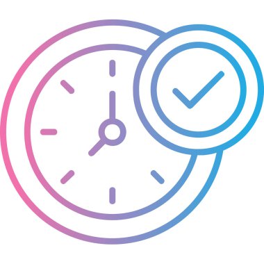 Saat. Web simgesi basit illüstrasyon