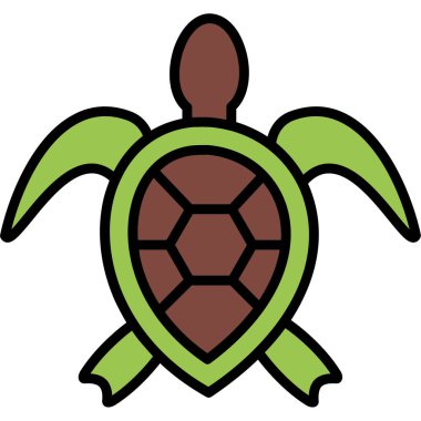 Kaplumbağa. Web simgesi basit illüstrasyon