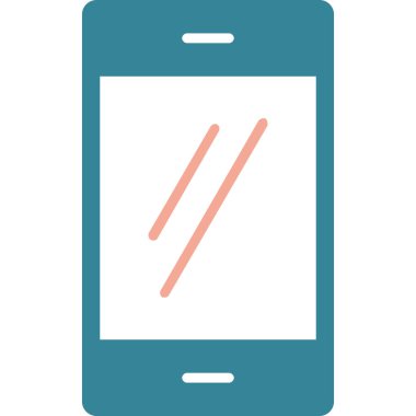 akıllı telefon düz vektör simgesi