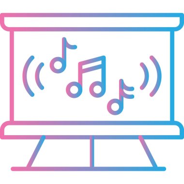 vektör illüstrasyonu, müzik simgesi