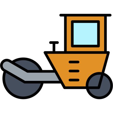 El arabası ikonu. Web için el arabası vektör simgelerinin özet çizimi