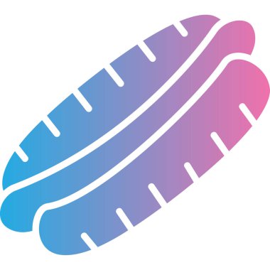 Sosis vektör simgesi. vektör ana hat sembolü, pictogram, web ve düz işaret.