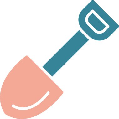 Kürek. Web simgesi basit illüstrasyon