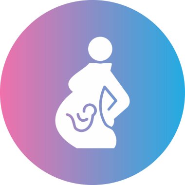 Hamile kadın vektör simgesi