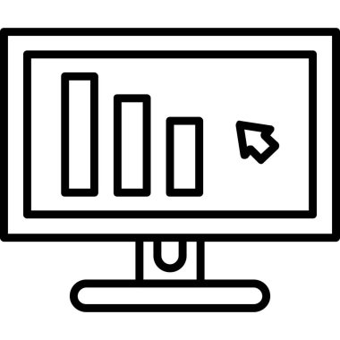 ekran simgesi vektör illüstrasyon tasarımlı dizüstü bilgisayar