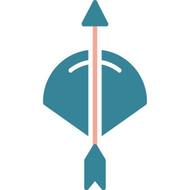 okçuluk web simgesi basit illüstrasyon