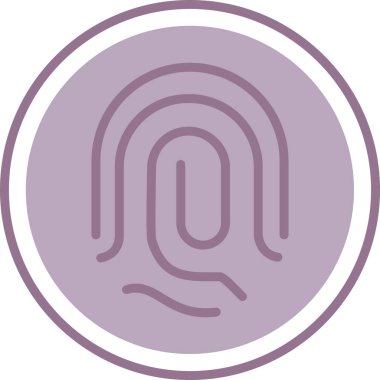 Parmak izi. Web simgesi basit illüstrasyon