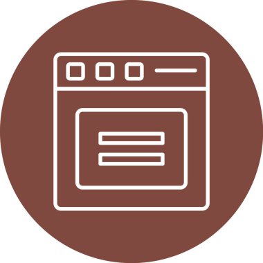 tarayıcı simgesi vektör illüstrasyonu