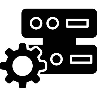 veri merkezi simgesi vektör illüstrasyonu