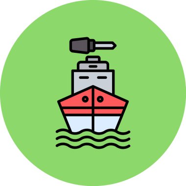 Gemi simgesi vektör illüstrasyonu