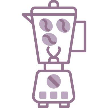 Kahve makinesi simgesi, vektör illüstrasyonu