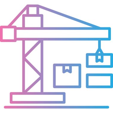 İnşaat vinç vektör illüstrasyon