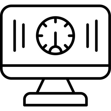 bilgisayar izleme simgesi, vektör illüstrasyonu