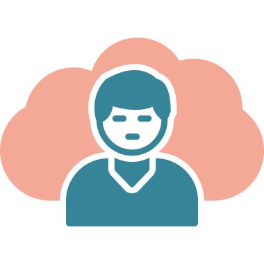 Bulut avatarı profil simgesine sahip adam