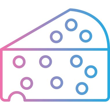 Peynir. Web simgesi basit illüstrasyon