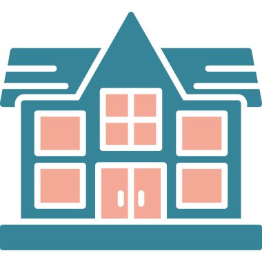 Ev. Web simgesi basit illüstrasyon