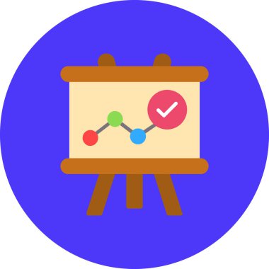 Sunum. Web simgesi basit illüstrasyon