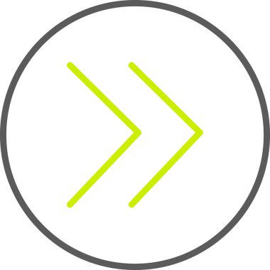 Yönlendirme vektörü simgesi. biçim düz daire içine alınmış sembol, eko yeşil renk, yuvarlak açılar, beyaz arkaplan.