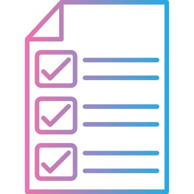 checklist modern icon, vector illustration