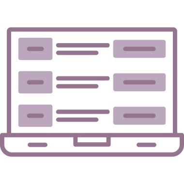 Bilgisayar. Web simgesi basit illüstrasyon