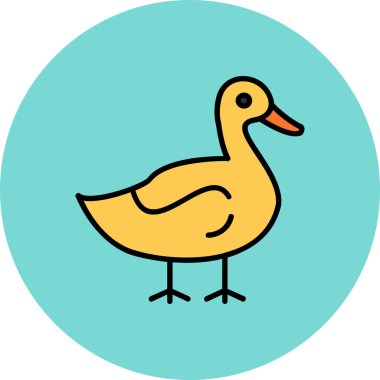 kuş simgesi vektör illüstrasyonu