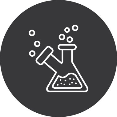 Kimyasal matara vektör simgesi, basit illüstrasyon