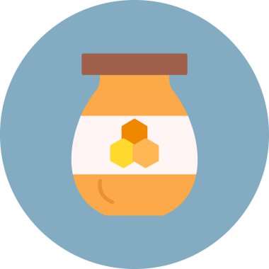 Bal ikonu. Arıcılık vektör simgelerinin düz tasarımı