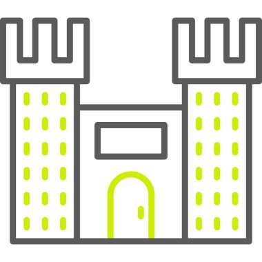 Şato. Web simgesi basit illüstrasyon