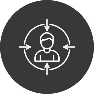 İnsan simgesinin vektör illüstrasyonu