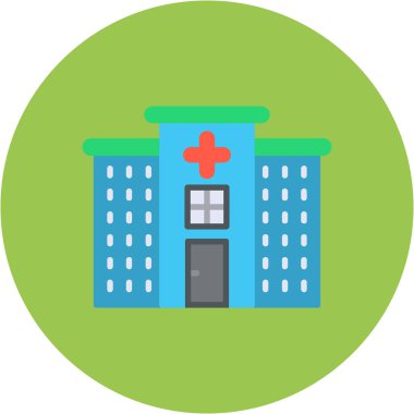 hastane renkli vektör simgesi oluşturma.