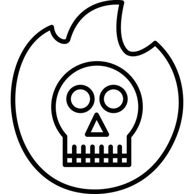 Kurukafa simgesi vektör illüstrasyonu