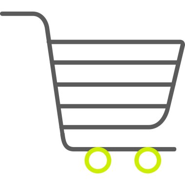 Alışveriş arabası. Web simgesi basit illüstrasyon