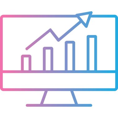 İş ve finans simgesinin vektör illüstrasyonu
