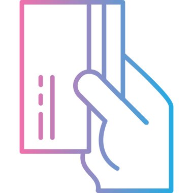 Kart izole edilmiş simge vektörü ve vektör illüstrasyonuyla el